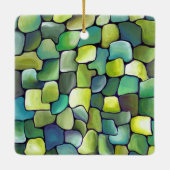 ArtDeco Waterverf Pattern Tegel Modern Abstract Keramisch Ornament (Achterkant)