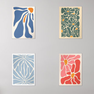 Arte Abstracto Floral  – Decoración  Muurkunst Sets