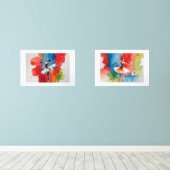 Arte en Acuarela de Danza y Elegancia Muurkunst Sets (Houten vloer)