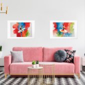 Arte en Acuarela de Danza y Elegancia Muurkunst Sets (Woonkamer)