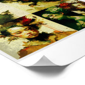 Arte floral digital y estética oscura. poster (Hoek)