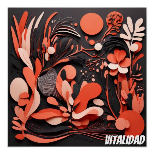 Arte Tropical Abstracto Vitalidad Natural Perfect Poster (Voorkant)