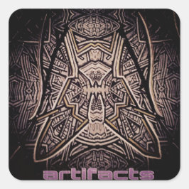 artefacten - vlieg op de muur van verlichting vierkante sticker