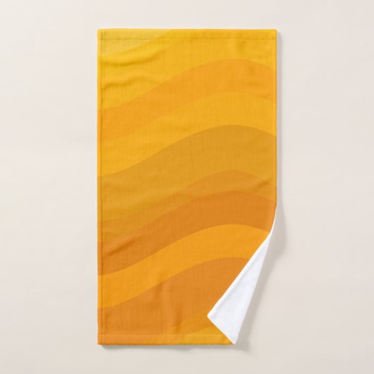 Artefacts géométriques Ombre Jaune Gradient Wavy L (Serviette à main)
