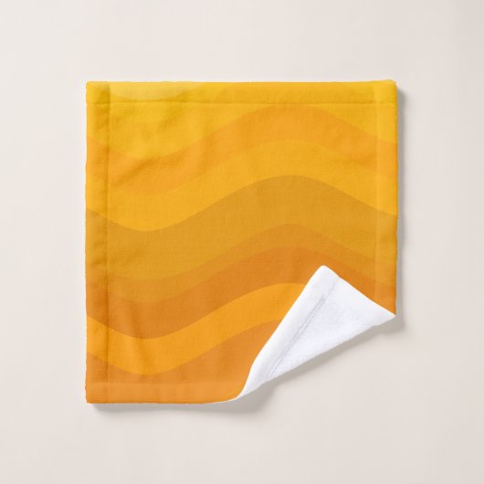 Artefacts géométriques Ombre Jaune Gradient Wavy L (Gant de toilette)