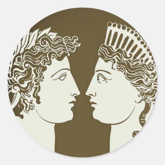 Artemis en Apollo Sticker (Voorkant)