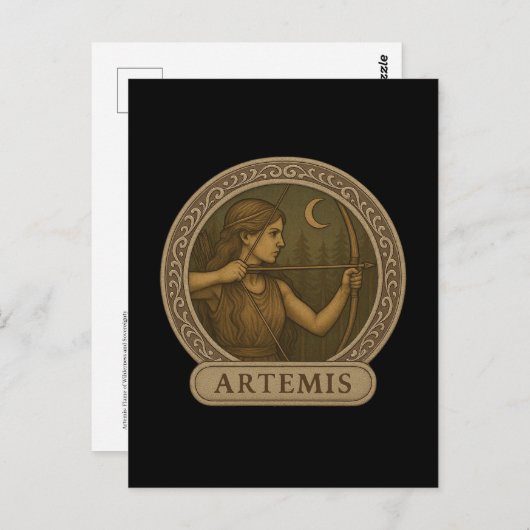 Artemis Goddess of the Hunt Postcard Briefkaart (Voorkant / Achterkant)