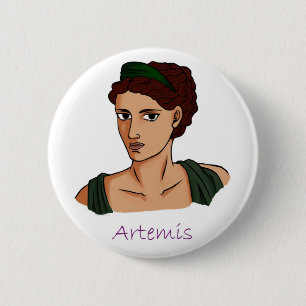 Artemis - Griekse godin Badge Ronde Button 5,7 Cm