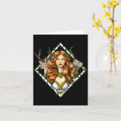 Artemis Griekse godin van de jacht op het oude Gri Kaart (Gele Bloem)