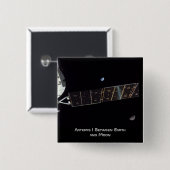 Artemis I Tussen Aarde en Maan Vierkante Button 5,1 Cm (Voorkant /achterkant)