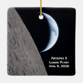 Artemis II Lunar Flyby Keramisch Ornament (Achterkant)