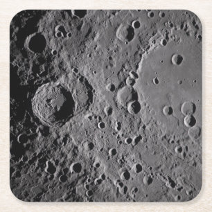 Artemis II Maan kraters Vierkante Kartonnen Onderzetter