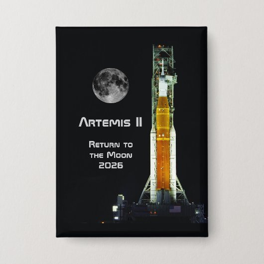 Artemis II-maanmissie Button (Voorkant)