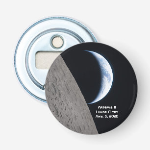 Artemis II maanvlucht Button Flesopener