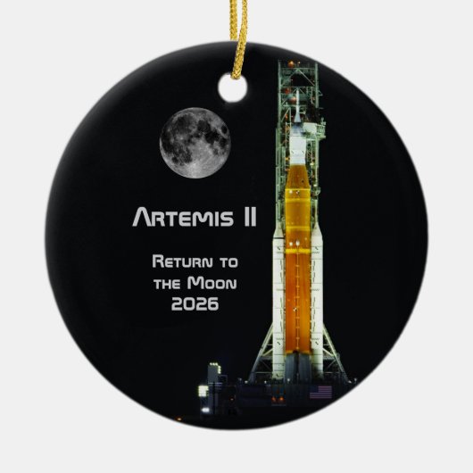 Artemis II Moon Mission Keramisch Ornament (Voorkant)