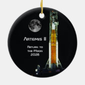 Artemis II Moon Mission Keramisch Ornament (Achterkant)