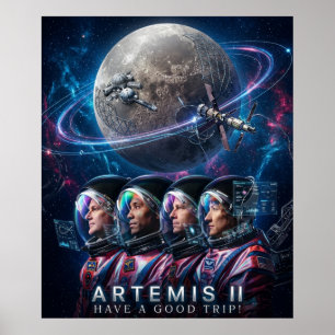 ARTEMIS II Prettige Reis Poster