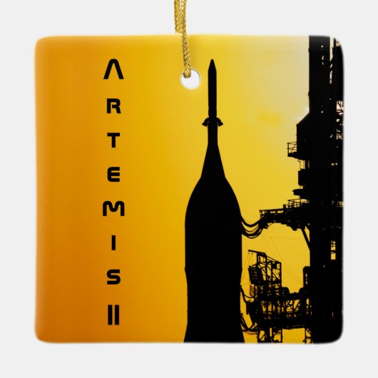 Artemis II to Launch Pad Keramisch Ornament (Voorkant)