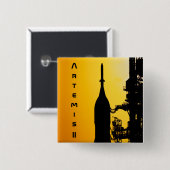 Artemis II to Launch Pad Vierkante Button 5,1 Cm (Voorkant /achterkant)