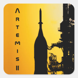 Artemis II to Launch Pad Vierkante Sticker