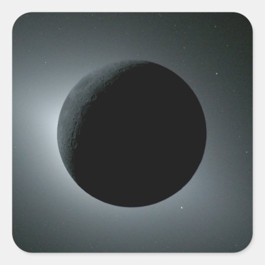 Artemis II Total Solar Eclipse Vierkante Sticker (Voorkant)