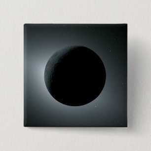 Artemis II Totale Zonsverduistering Vierkante Button 5,1 Cm
