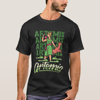 Artemis is de godin van de jacht op Natuur Moonli T-shirt