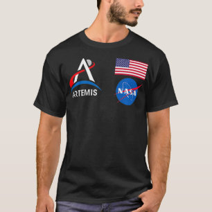 Artemis Mission 1 One Astronaut Patch Front en Ba T-shirt