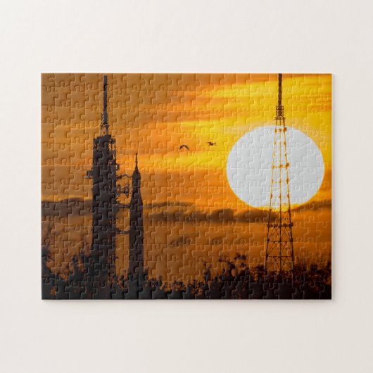 Artemis Moon Rocket in Dawn Legpuzzel (Horizontaal)