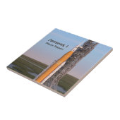 Artemis One Moon Rocket op pad Tegeltje (Zijkant)