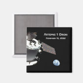 Artemis Orion Spacecraft Blue Marble Button Magneet (Voorkant / Achterkant)