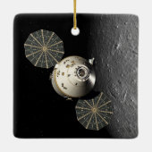 Artemis Orion Spacecraft Blue Marmer Keramisch Ornament (Achterkant)