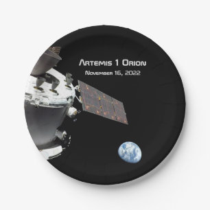 Artemis Orion Spacecraft Blue Marmer Papieren Bordje