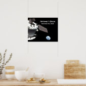 Artemis Orion Spacecraft Blue Marmer Poster (Keuken)