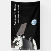 Artemis Orion Spacecraft Blue Marmer Spandoek (Verticaal)