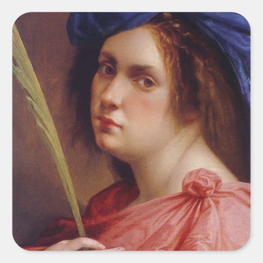 Artemisia Gentileschi Art Vierkante Sticker (Voorkant)
