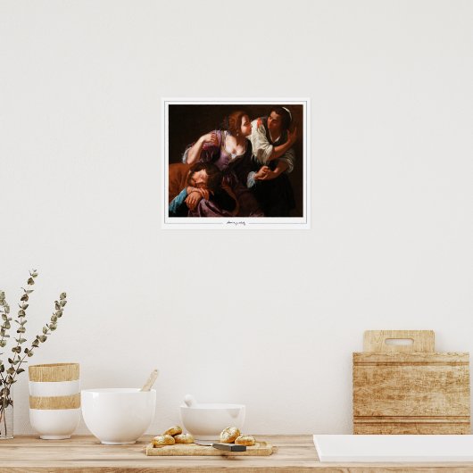 Artemisia Gentileschi Zedign Poster d'art #17 (Cuisine)