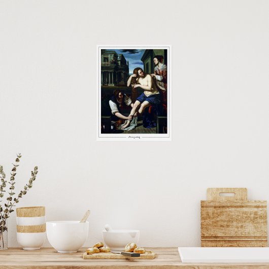 Artemisia Gentileschi Zedign Poster d'art #73 (Cuisine)