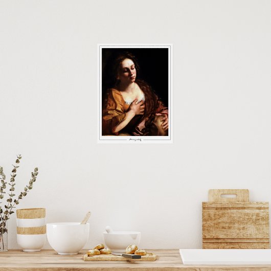 Artemisia Gentileschi Zedign Poster d'art #77 (Cuisine)
