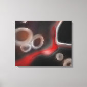 Arterieel Motief: Abstract Zwart, Wit & Rood Canvas Afdruk (Voorkant)