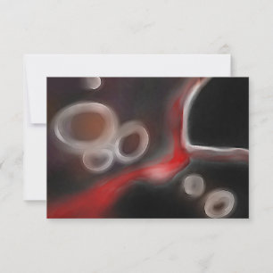 Arterieel Motief: Abstract Zwart, Wit & Rood Kaart