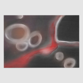 Arterieel Motief: Abstract Zwart, Wit & Rood Tissuepapier