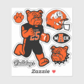 Artesia Bulldogs "Football Six-Pack" Sticker (Vel)