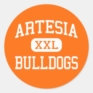 Artesia - Bulldogs - Hoog - Artesia New Mexico Ronde Sticker