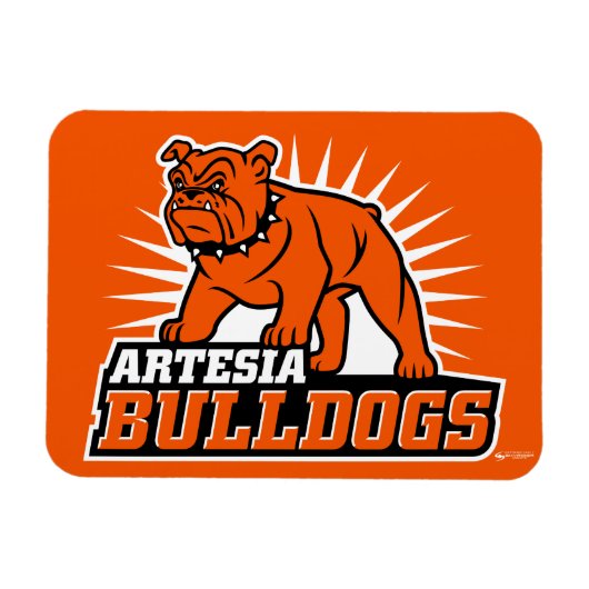 Artesia Bulldogs Logo principal Magnet flexible (Horizontal)