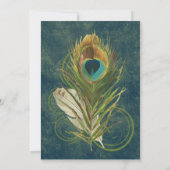 Artful Detail Peacock Bruiloft 5x7 Save the Date (Achterkant)