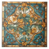Artful Floral Glass Tegel Design Tegeltje (Voorkant)