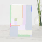 Artful Pastel Kerstfeestdag groet Feestdagen Kaart (Achterkant)