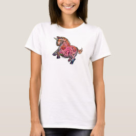 Artful Pink Unicorn T-shirt