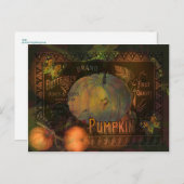 Artful Pumpkins Thanksgiving Feestdagenkaart (Voorkant / Achterkant)